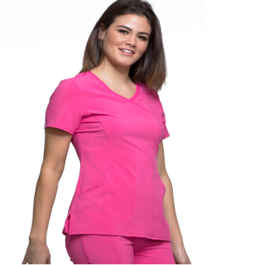 CHEROKEE Pink Infinity Women's Mock Wrap Top 2625A