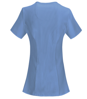 CHEROKEE Ciel Blue. Infinity Women's Mock Wrap Top 2625A