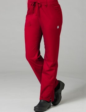 Eon Red Full Elastic Cargo Women's Scrub Pants 7308