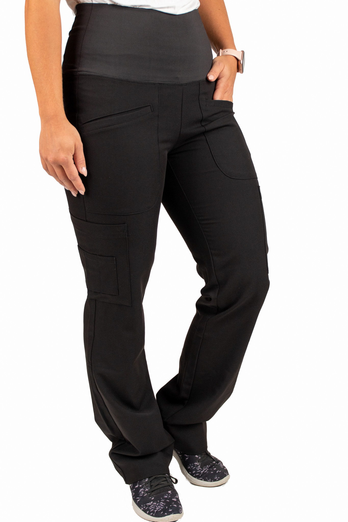 Black Women's Yoga Waistband Pants 985