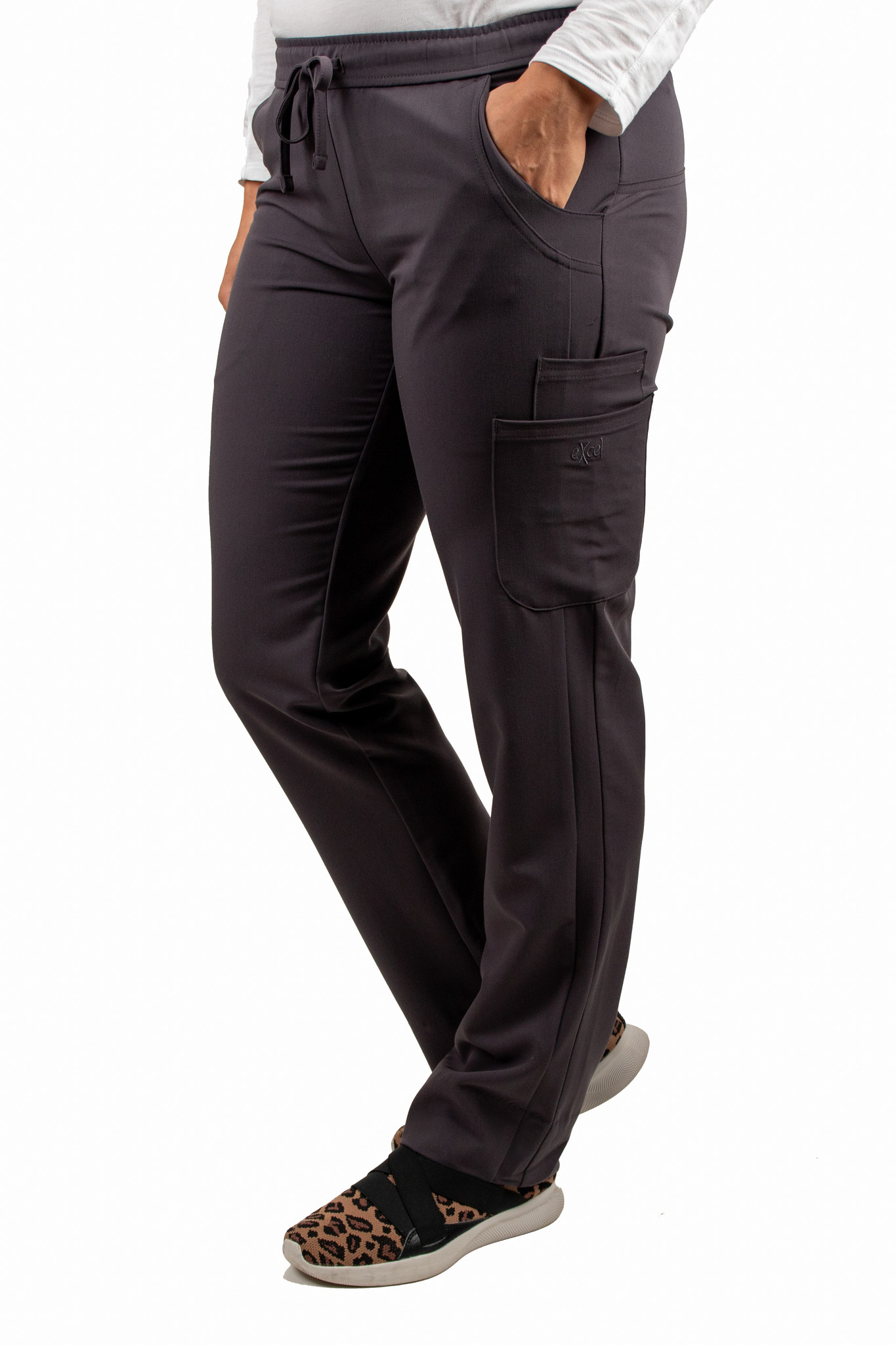 Carbon Women's Drawstring Waistband Fitted Pants 960