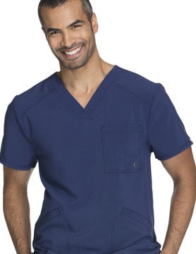 CHEROKEE Cherokee Infinity Navy Blue Men's V-Neck Scrub Top CK900A