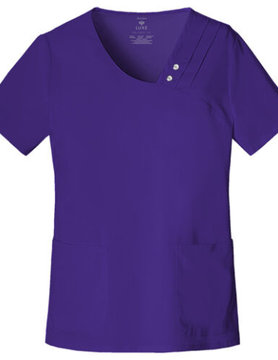 CHEROKEE Cherokee Grape Crossover V-Neck Scrub Top 1999