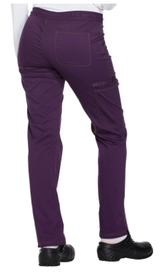 DICKIES Eggplant Mid Rise Straight Leg Women's Drawstring Pants DK106