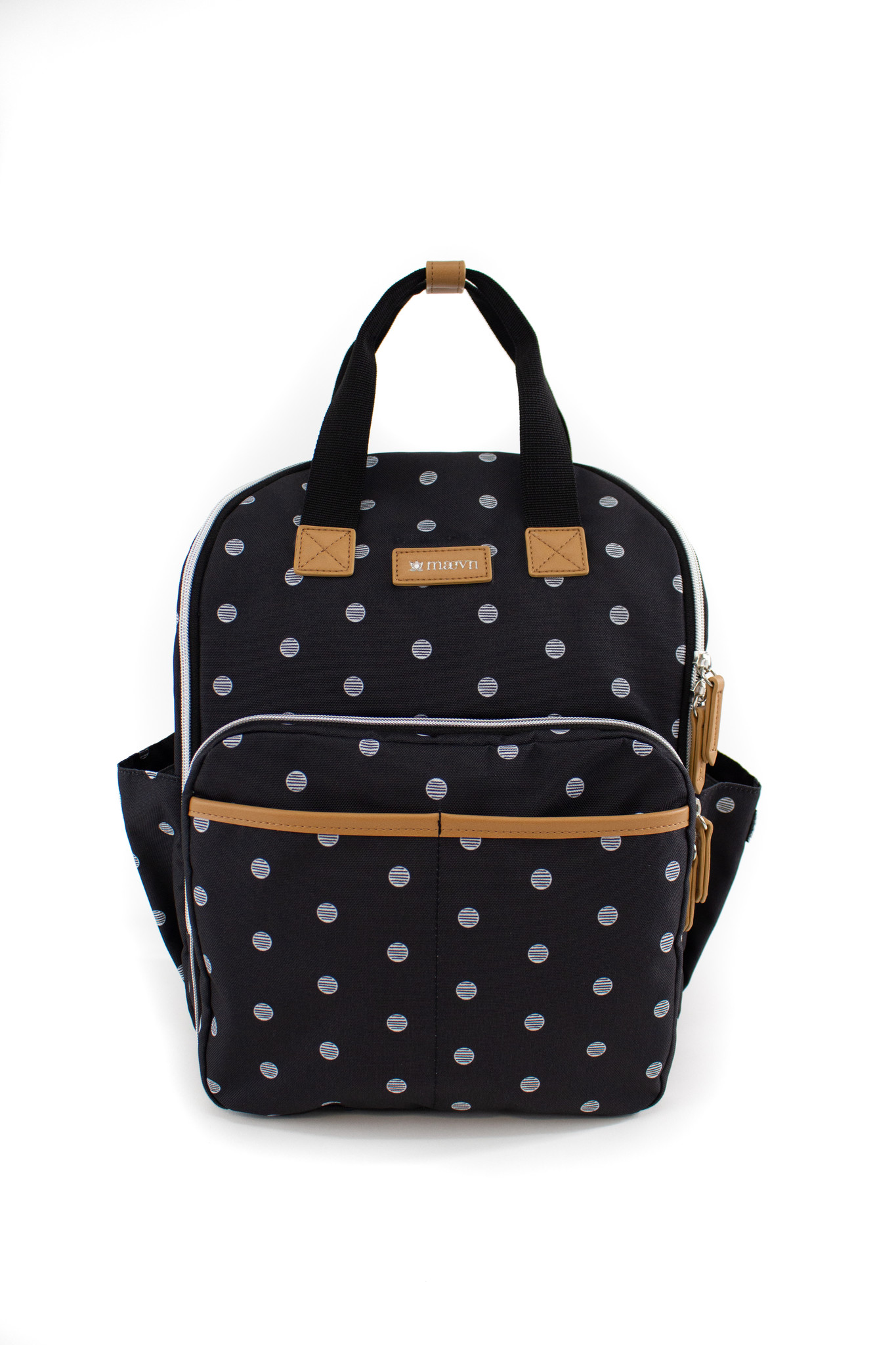 READY GO Mini Backpacks Black/White Polka Dots NB007