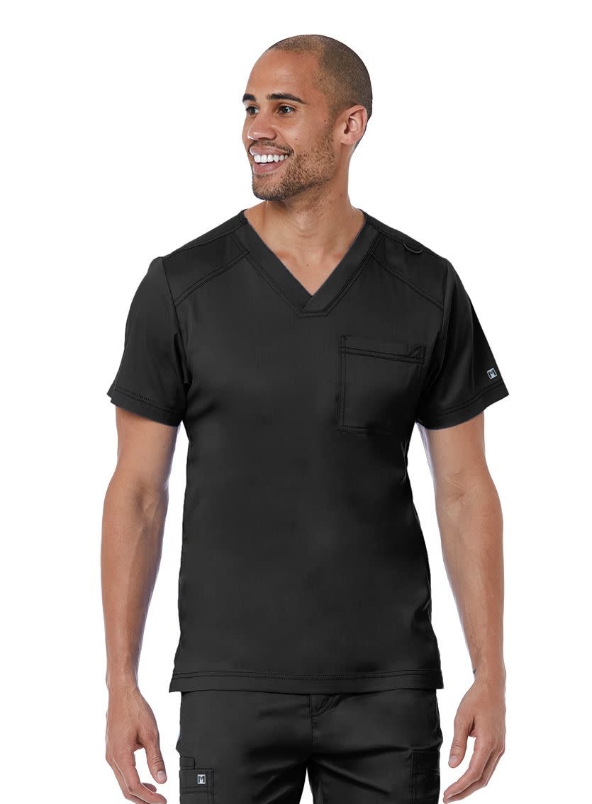 Matrix Men's Black Men's Basic V-Neck Top 5501