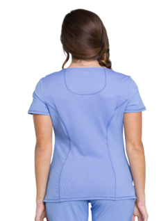 CHEROKEE Ciel Blue. Infinity Women's Mock Wrap Top 2625A