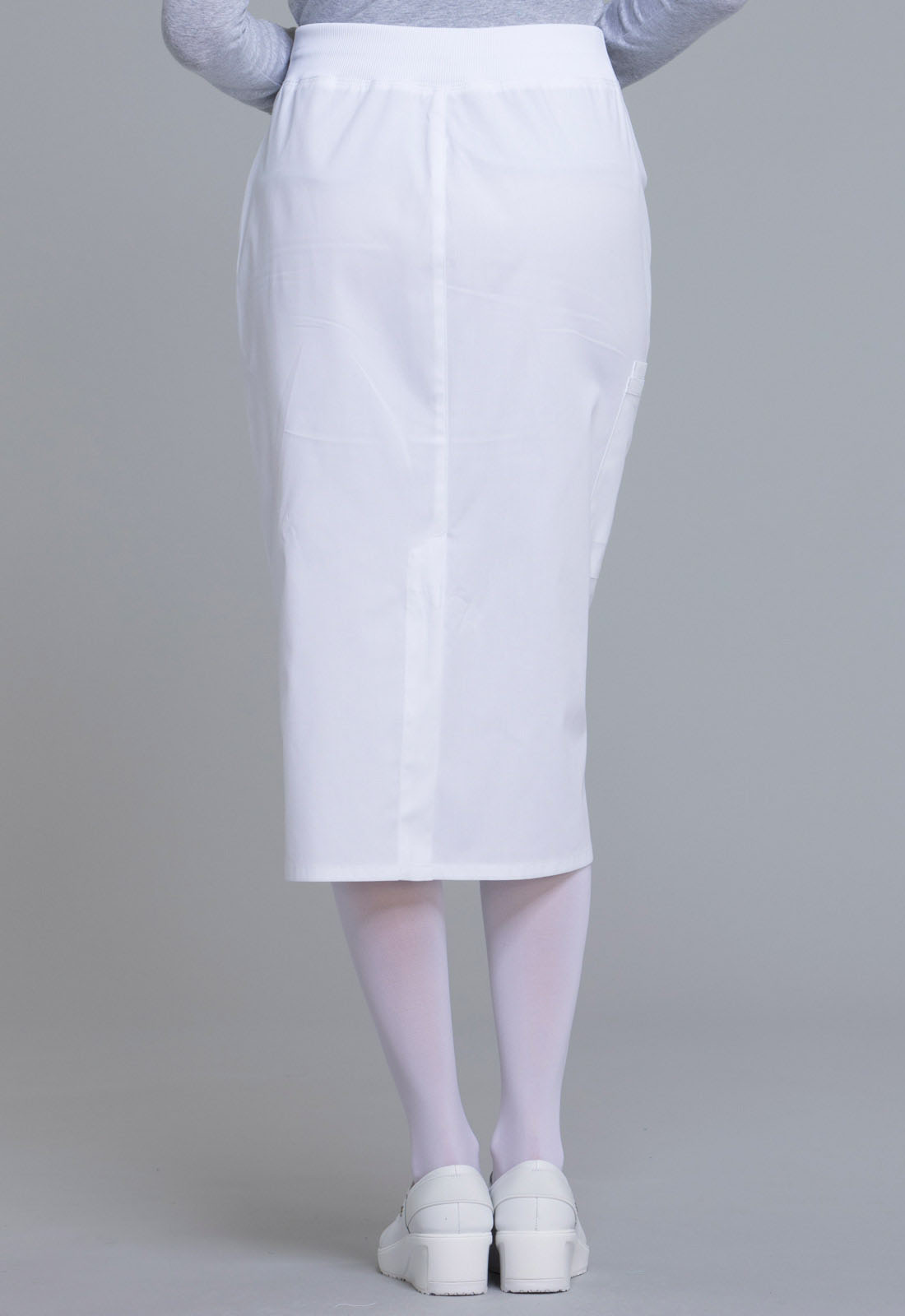 CHEROKEE WORKWEAR Knit Waistband Skirt White WW510