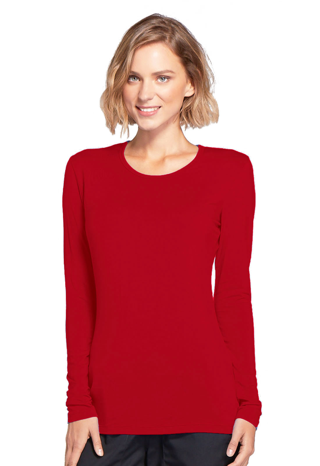 CHEROKEE WORKWEAR Underscrub Knit Tee Red 4881