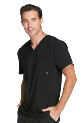 CHEROKEE Black Infinity Men's V-Neck Top CK900A