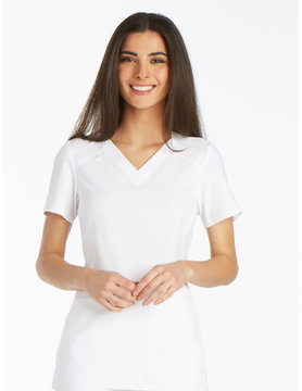 CHEROKEE Cherokee V-Neck White Scrub Top CK605-WHT-2XL