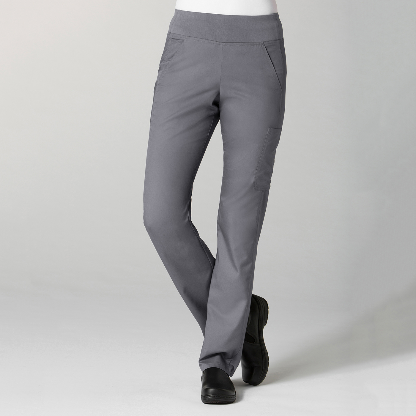 Pewter Grey Pure Yoga 7-Pocket Women's Scrub Pants 7338