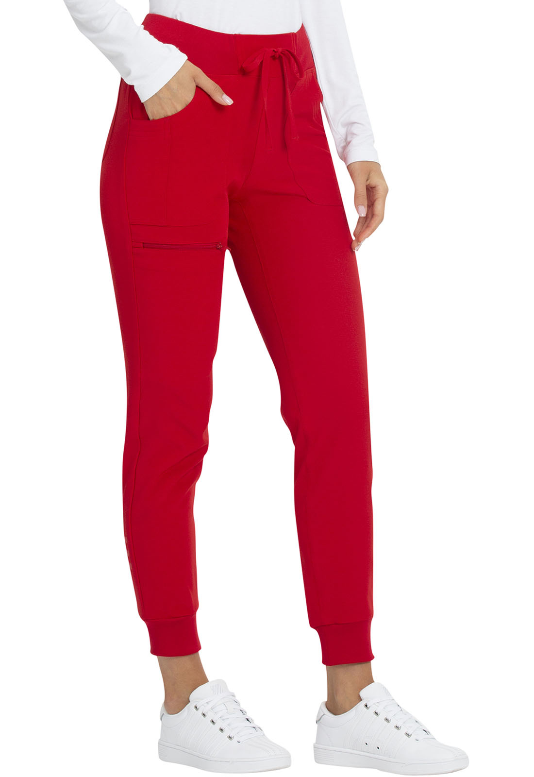 HEART SOUL Red Women's Tall Jogger Scrub Pants HS030T-RDHH