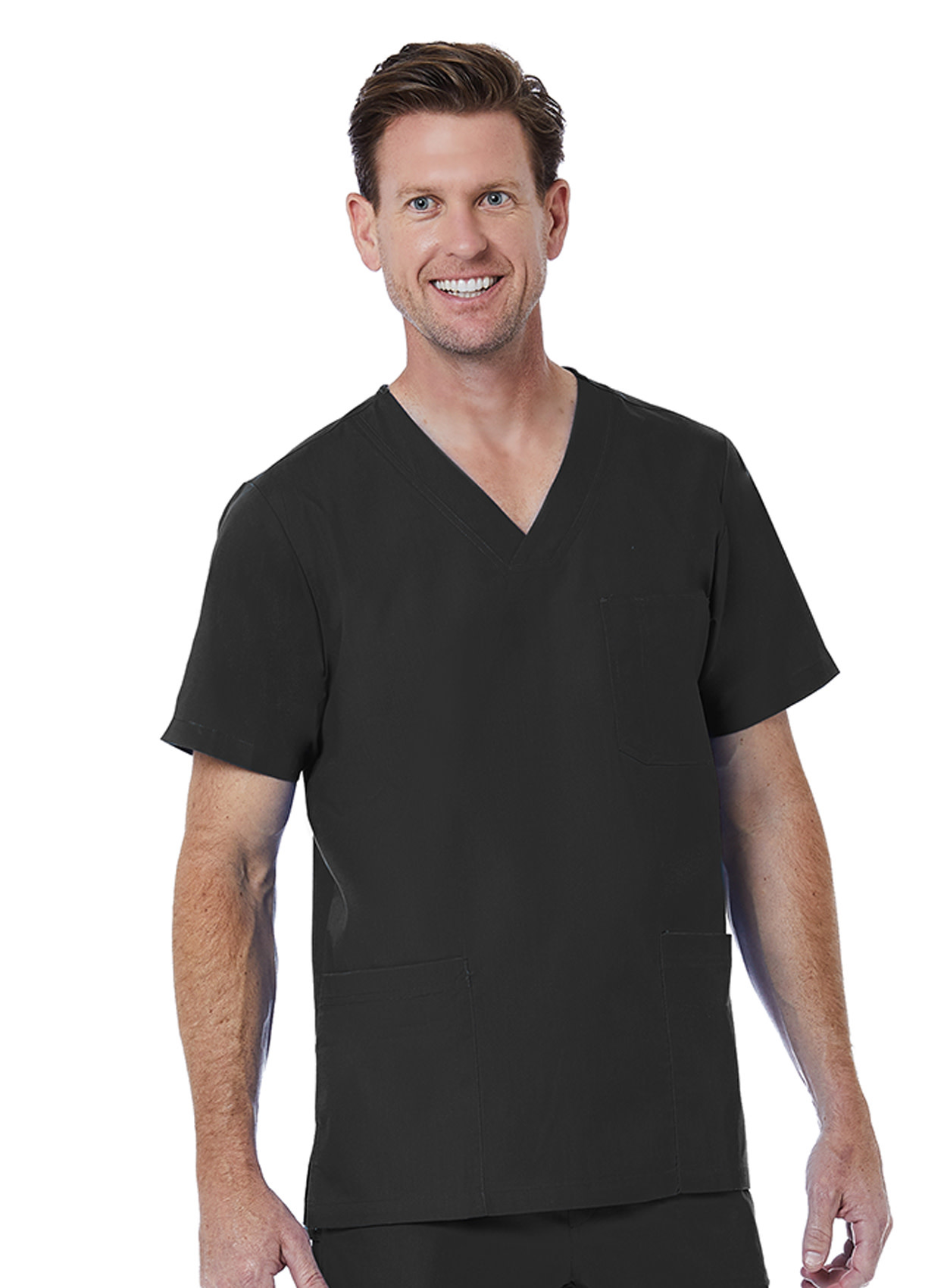 RED PANDA Black Men's V-Neck Top 5206