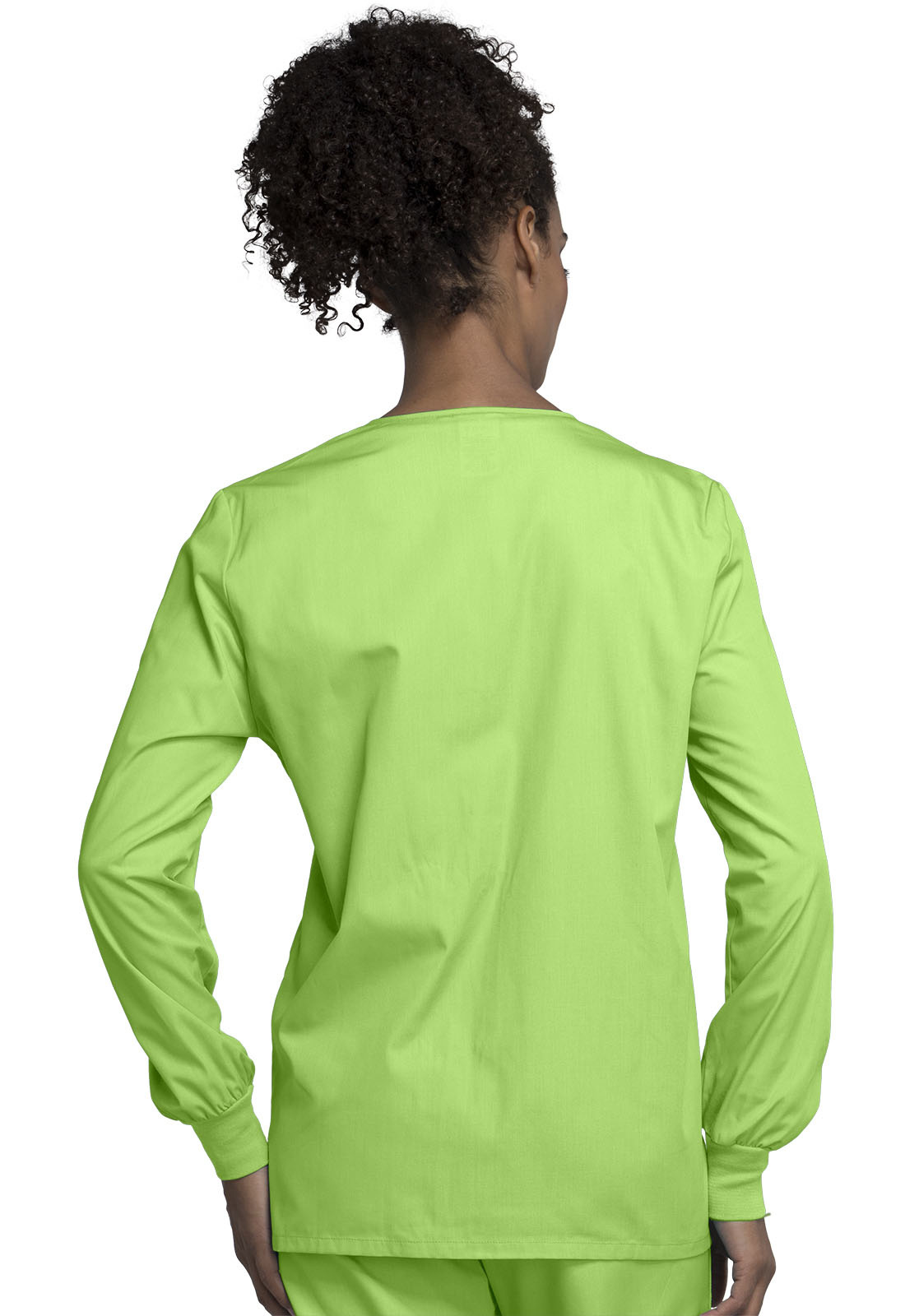CHEROKEE WORKWEAR Lime Green Cherokee Workwear Women's Warm-Up Jacket 4350 LMGW