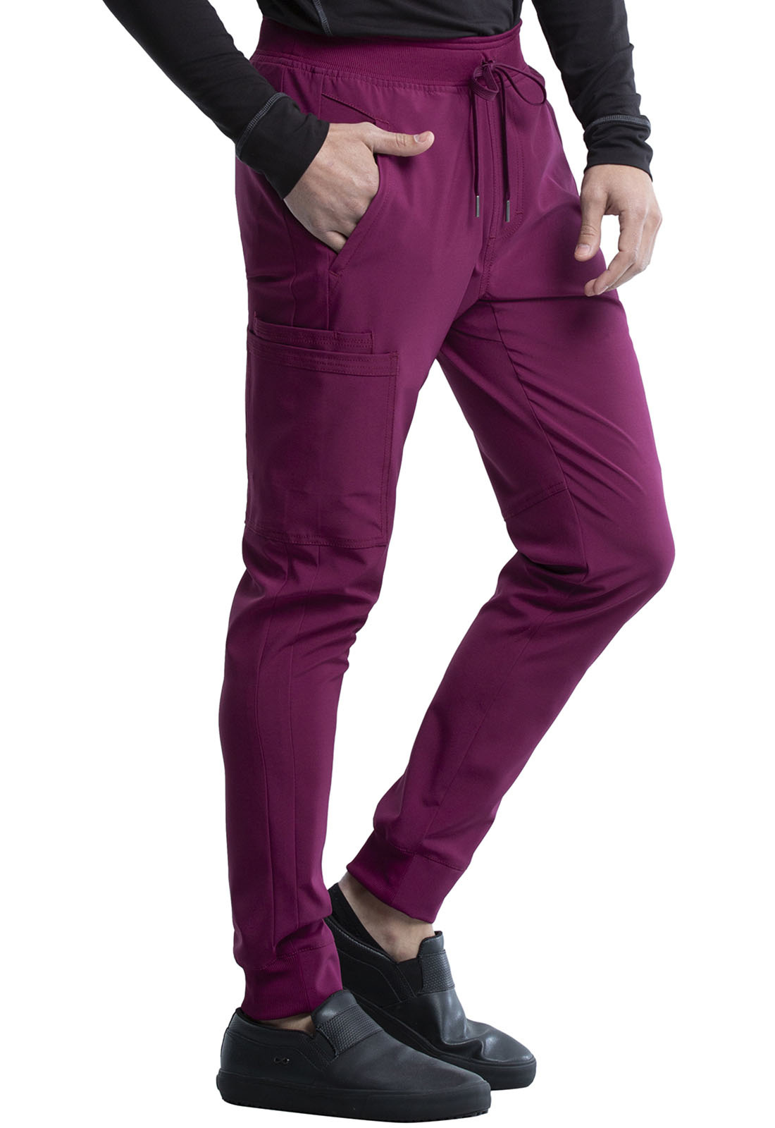 CHEROKEE Wine Cherokee Men's Jogger Scrub Pants WNPS CK004A