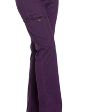 DICKIES Eggplant Dickies Mid Rise Straight Leg Women's Petite Drawstring Pants DK106P