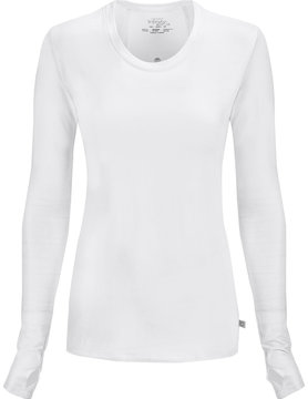 CHEROKEE White Long Sleeve Women's Underscrub Shirts 2626A