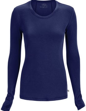 CHEROKEE Navy. Blue Long Sleeve Women's Underscrub Shirts 2626A