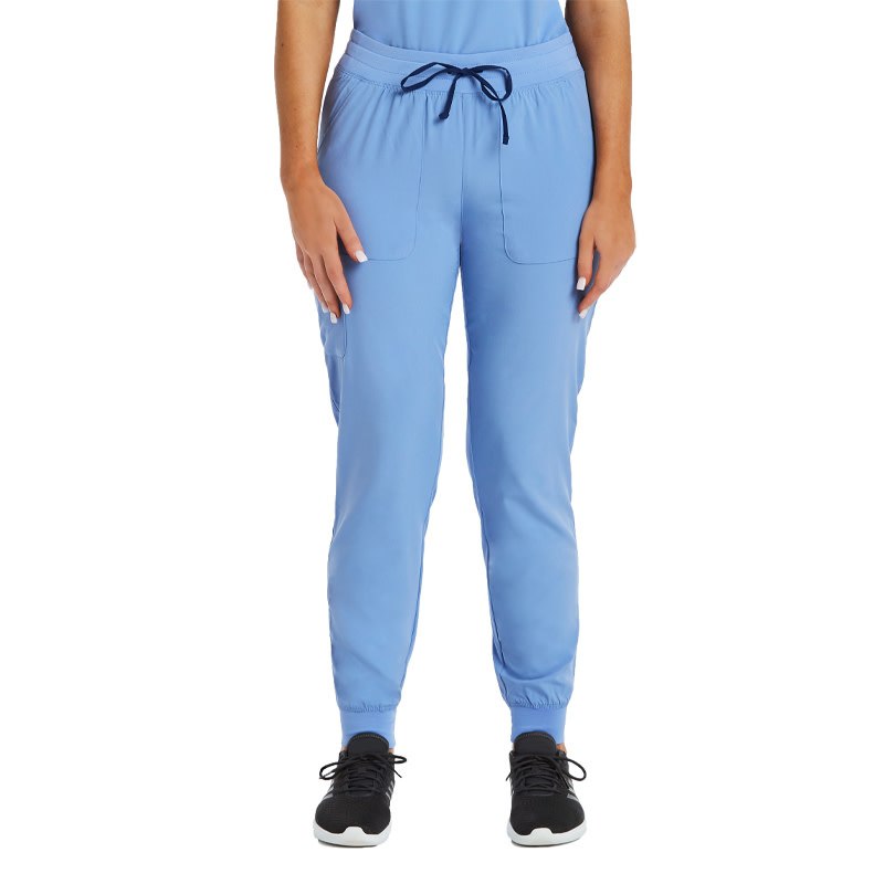 Galaxy Blue Yoga Waistband Women's Jogger Scrub Pants 8520P - The