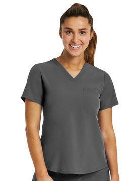 MATRIX IMPULSE Pewter Gray Matrix Impulse Women Tucked-In Top 4530