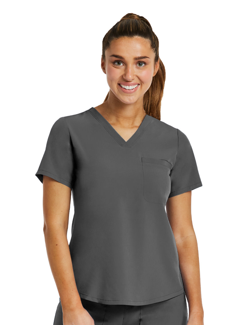 MATRIX IMPULSE Pewter Gray Matrix Impulse Women Tucked-In Top 4530