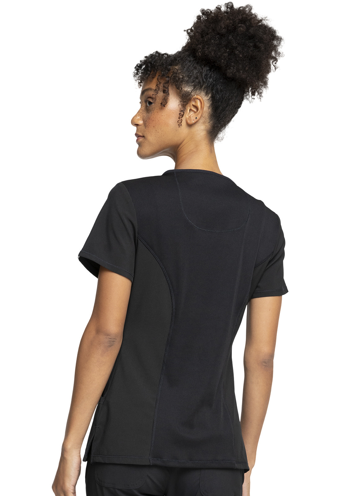 CHEROKEE Black Infinity Women's Mock Wrap Top 2625A