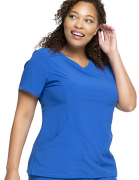 CHEROKEE Cherokee Infinity Royal Blue Women's Mock Wrap Scrub Top 2625A