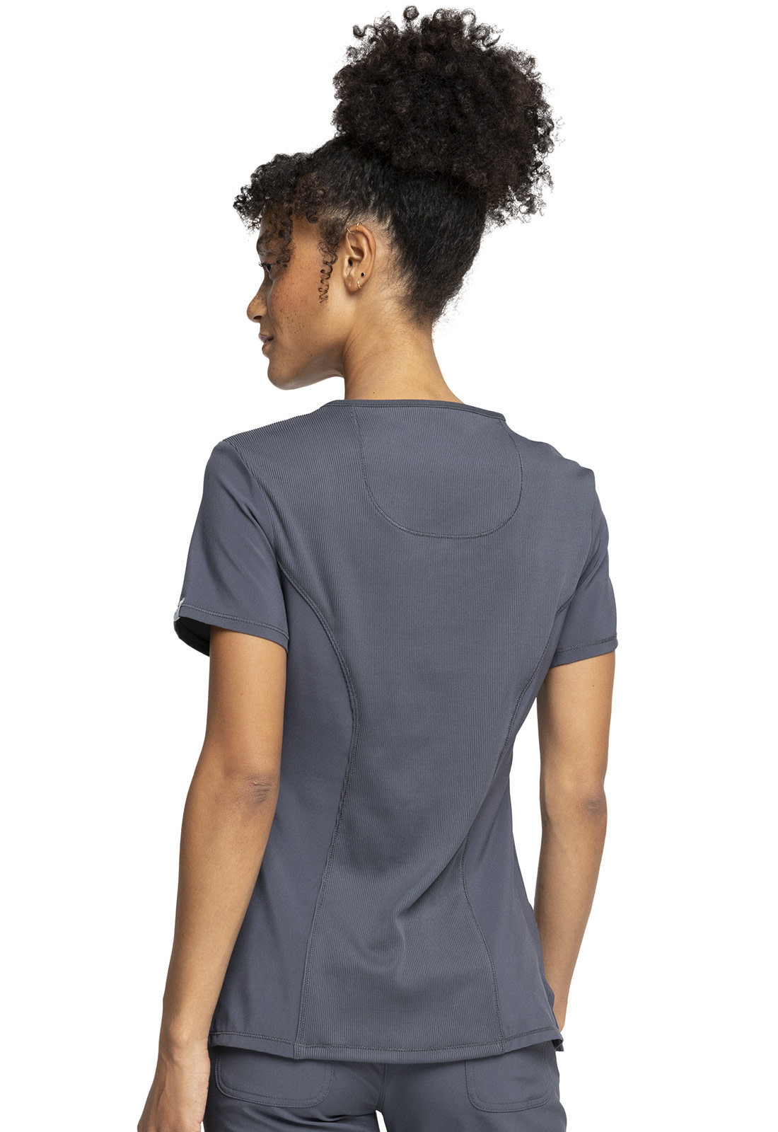 Pewter Gray Infinity Women's Mock Wrap Top 2625A