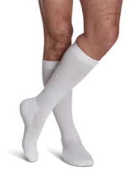 Sigvaris Graduated Compression Socks Cushioned Cotton White 142/182