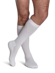 Sigvaris Graduated Compression Socks Cushioned Cotton White 142/182