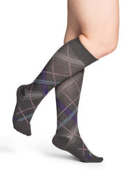 Sigvaris Graduated Compression Socks Microfiber Shades (143/183) Grey Plaid