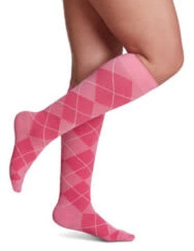 Sigvaris Graduated Compression Socks Microfiber Shades (143/183) Pink Argyle