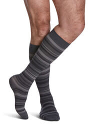 Sigvaris Graduated Compression Socks Microfiber Shades (143/183) Graphite Mini-Stripe