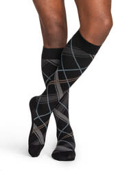 Sigvaris Graduated Compression Socks Microfiber Shades (143/183) Black Plaid