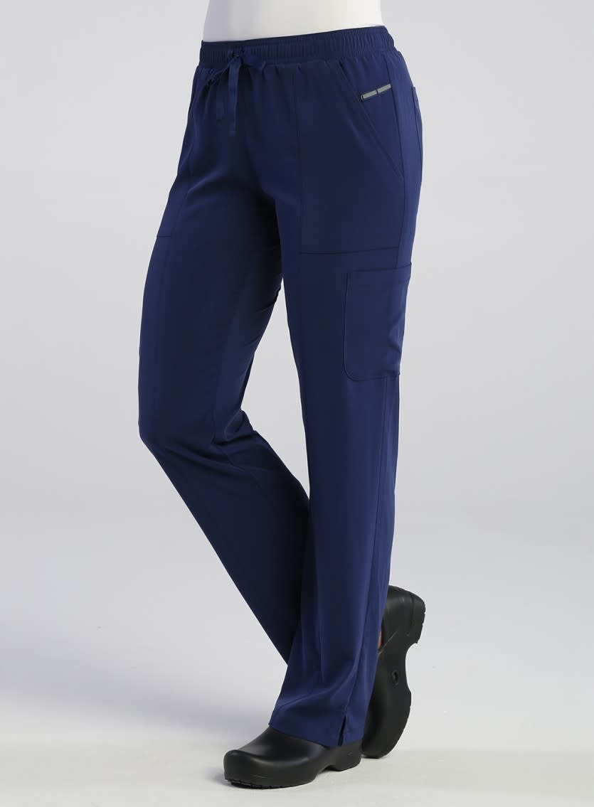 PureSoft Navy Blue Women's Reflective Tapered Pants 7901