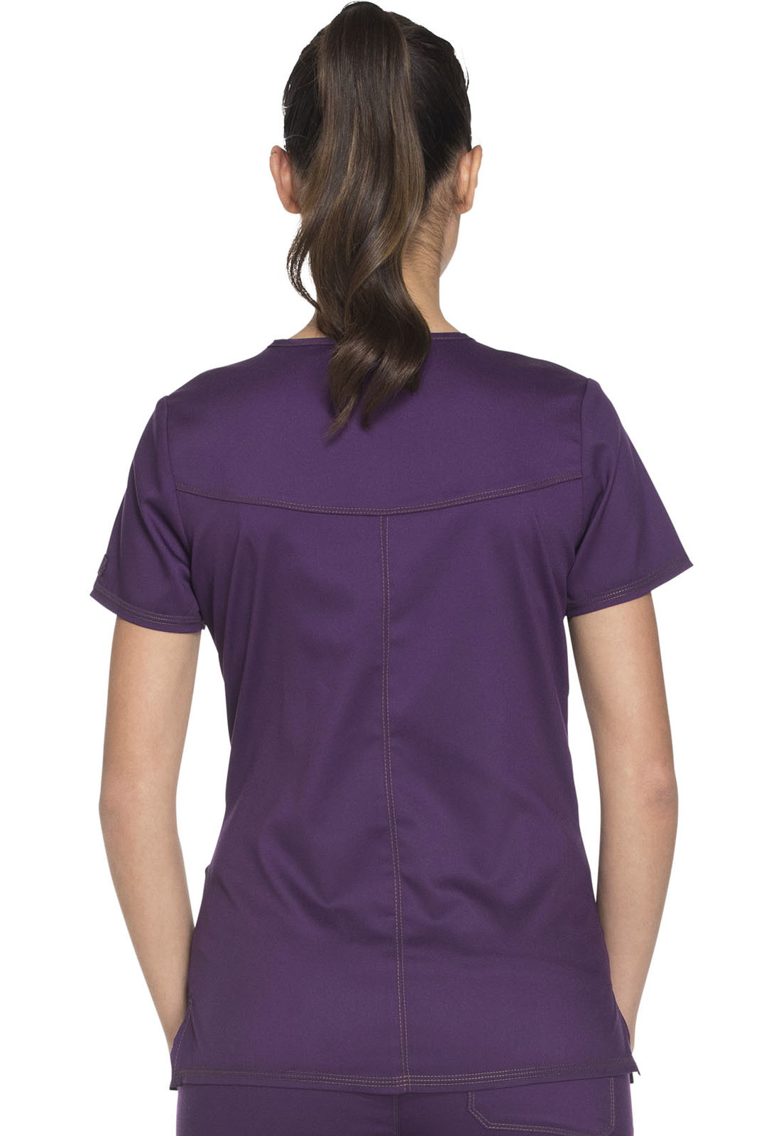 DICKIES Eggplant Essence V-Neck Women's Top DK803