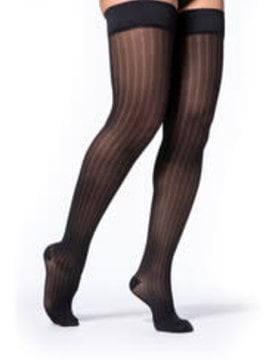 Sigvaris Graduated Compression Hosiery Style Patterns 710 Onyx Stripe