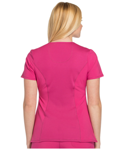 CHEROKEE Pink Cherokee Women's Round Neck Top 2624A