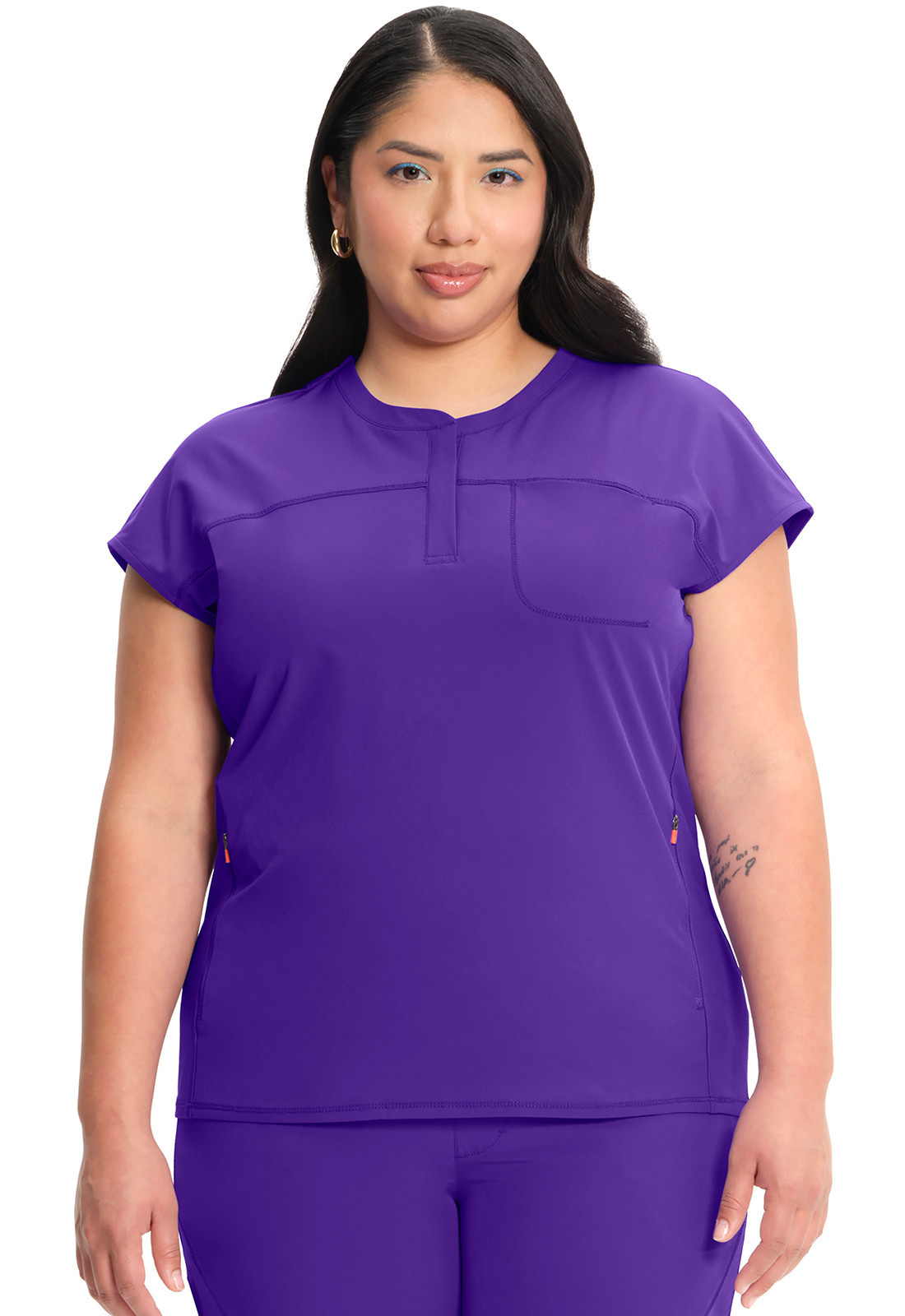 Infinity Frozen Grape Women's Scrub Top IN613A