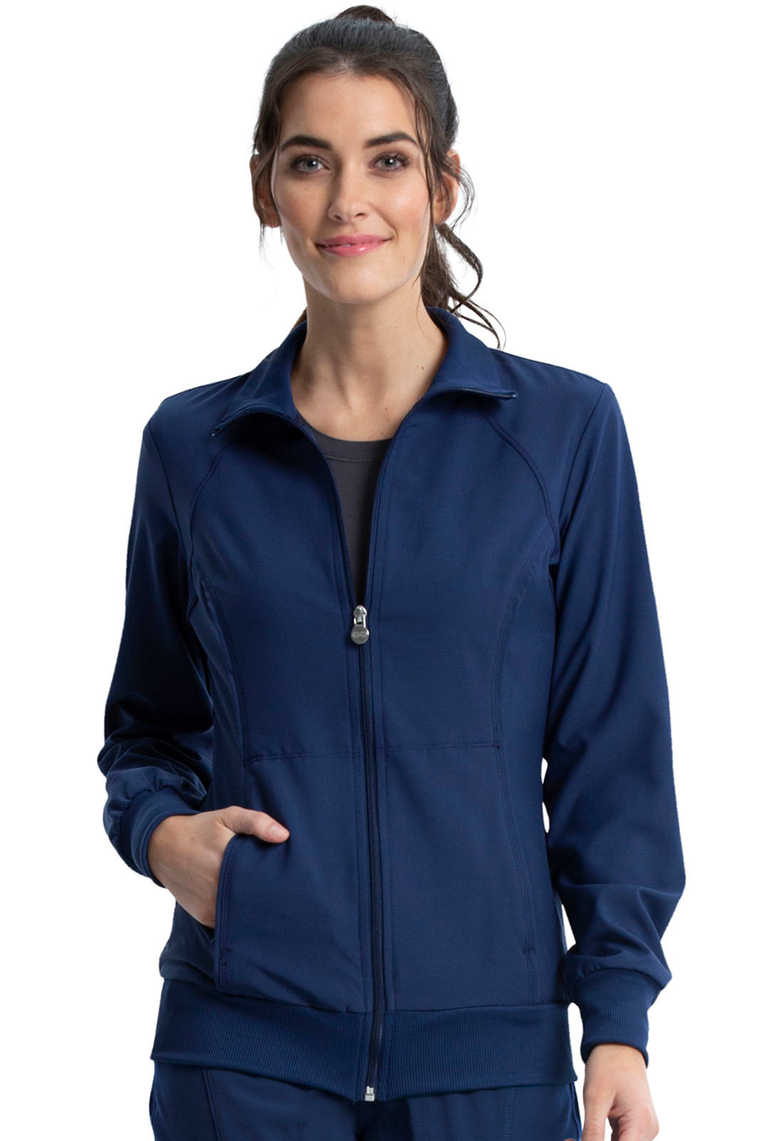 CHEROKEE Navy Blue Cherokee Women's Warm Up Jacket 2391A  Medium CLEARANCE