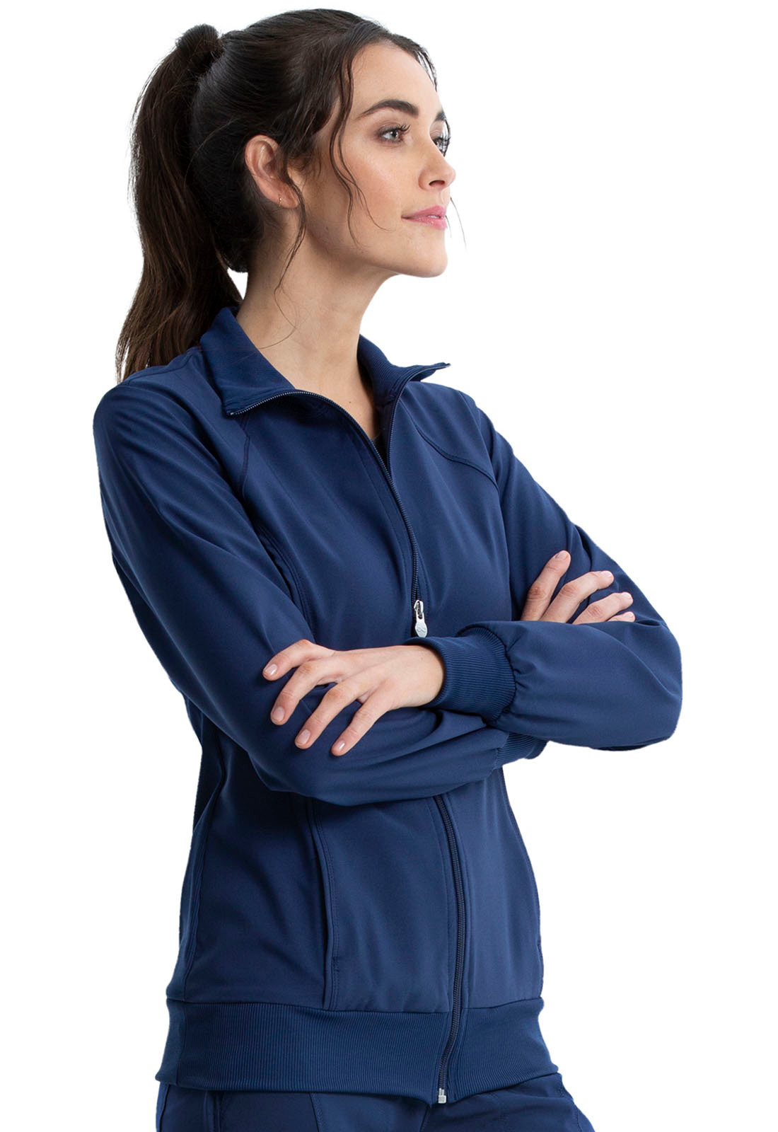 CHEROKEE Navy Blue Cherokee Women's Warm Up Jacket 2391A  Medium CLEARANCE
