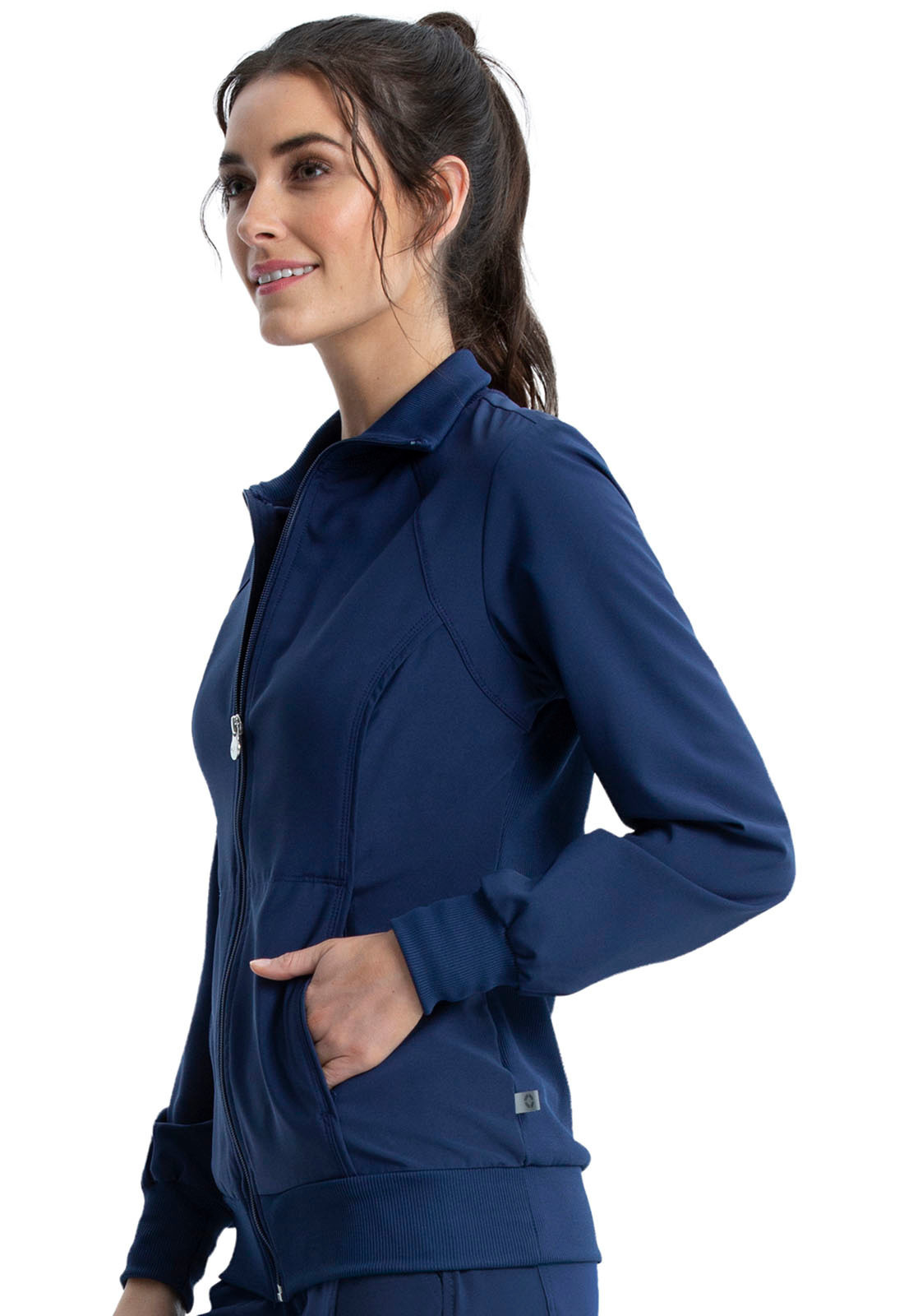 CHEROKEE Navy Blue Cherokee Women's Warm Up Jacket 2391A  Medium CLEARANCE