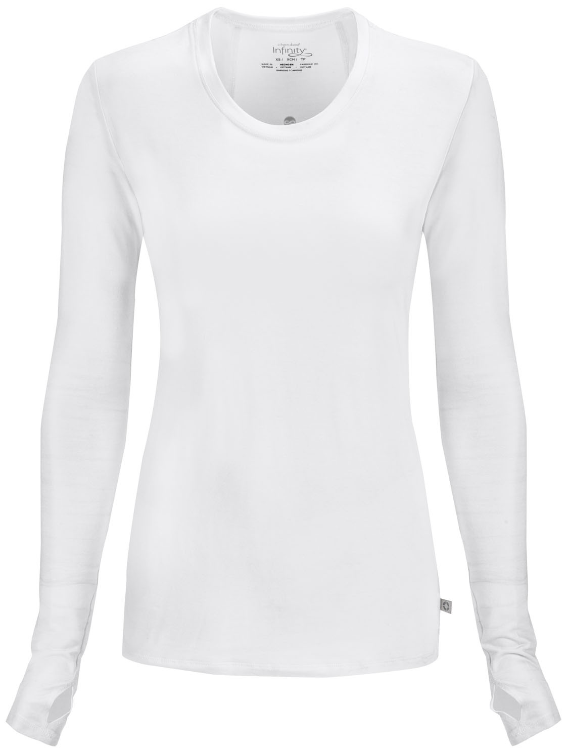 CHEROKEE White Long Sleeve Women's Underscrub Shirts 2626A Large CLEARANCE
