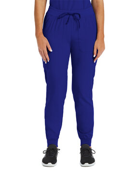 MATRIX IMPULSE Galaxy Blue Yoga Waistband Women's Jogger Scrub Pants 8520 Large CLEARANCE