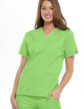 BRACELET Lime Green Cherokee Women's V-Neck Scrub Top 4700 Large CLEARANCE
