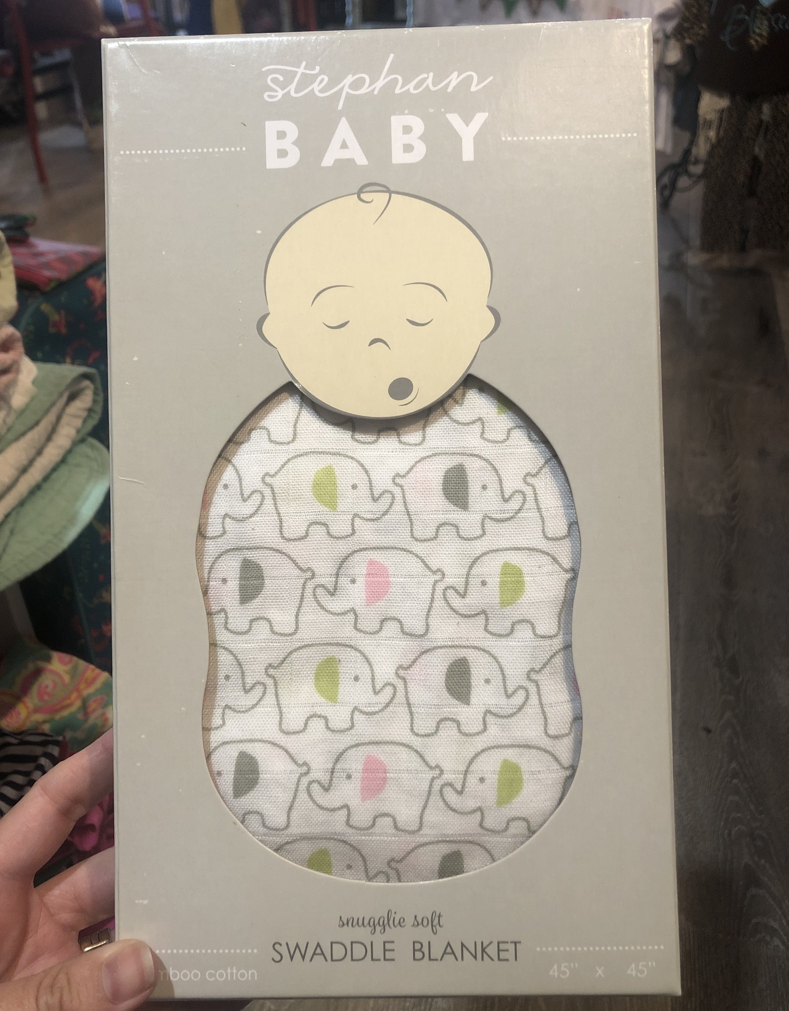 elephant swaddle blanket