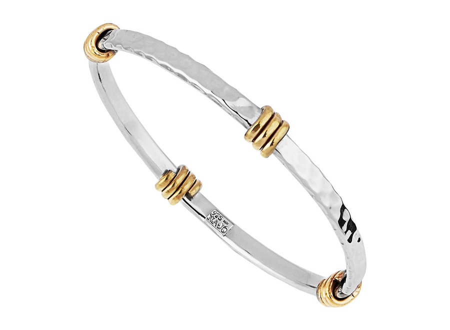 TUMBAGA AMARRES BANGLE SILVER / YELLOW GOLD 64CM (B6129-64)