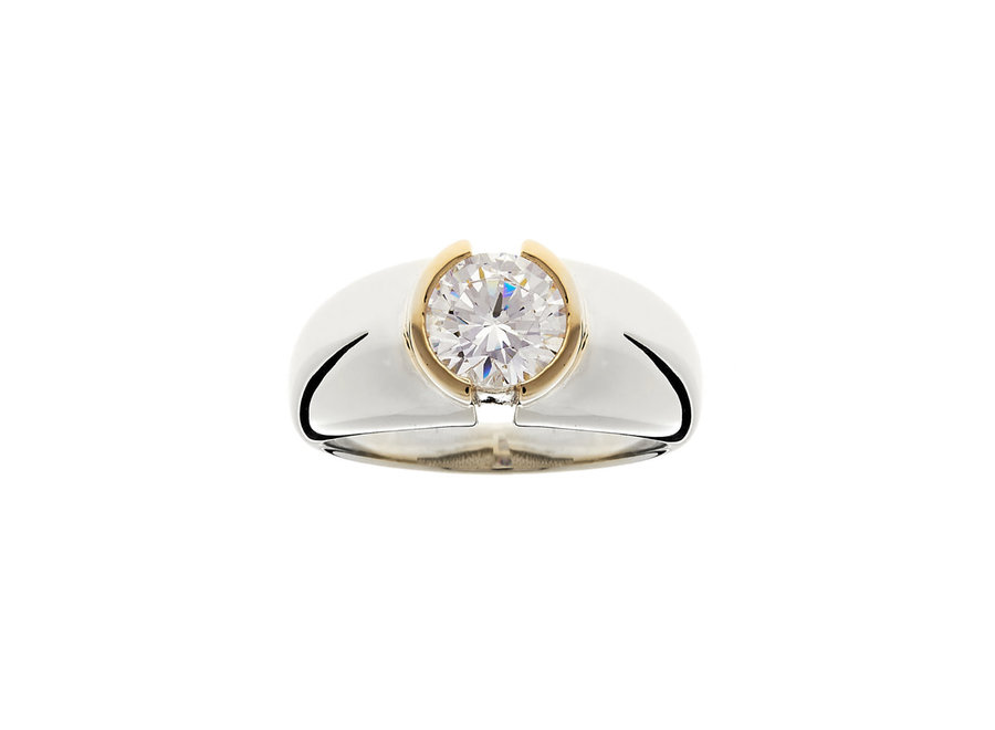 TESSA TWO TONE GOLD & SILVER RING