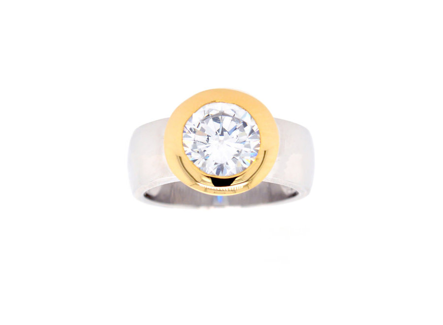 GOLD & SILVER TWO TONE RING